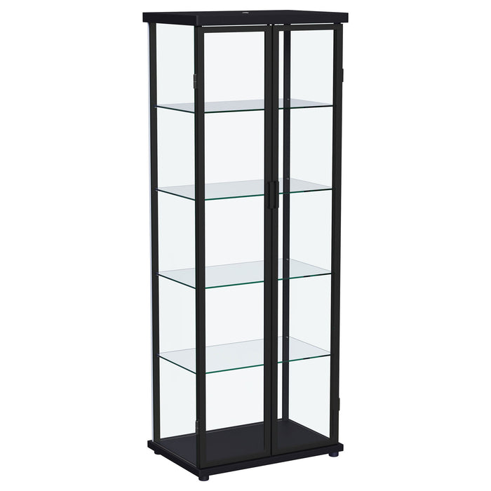 Aero - 5-Shelf Display Curio Cabinet With Led Lighting - Premium Curio Cabinets from Coaster Fine Furniture - Just $369! Shop now at Furniture Wholesale Plus  We are the best furniture store in Nashville, Hendersonville, Goodlettsville, Madison, Antioch, Mount Juliet, Lebanon, Gallatin, Springfield, Murfreesboro, Franklin, Brentwood