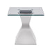 Jenny - Glass Top Stainless Steel Table – End Tables by CoasterEveryday at Furniture Wholesale Plus , Nashville furniture store