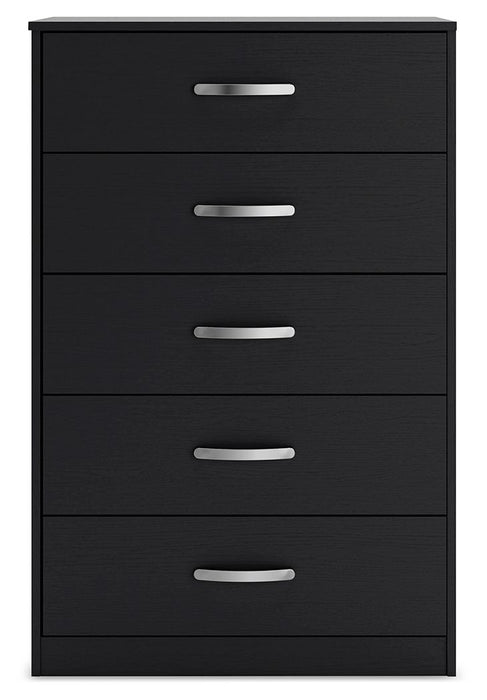 Finch - Five Drawer Chest - 46" Height - Black – Accent Chests by Signature Design by Ashley® at Furniture Wholesale Plus , Nashville furniture store