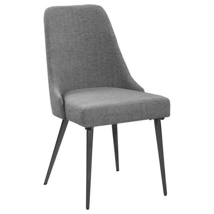 Alan - Fabric Upholstered Dining Side Chair (Set of 2) - Gray - Premium Chair Sets from CoasterEssence - Just $319! Shop now at Furniture Wholesale Plus  We are the best furniture store in Nashville, Hendersonville, Goodlettsville, Madison, Antioch, Mount Juliet, Lebanon, Gallatin, Springfield, Murfreesboro, Franklin, Brentwood