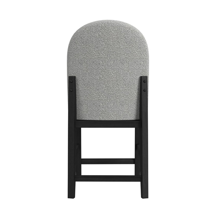 Portland - Round Back Counter Stool (Set of 2) - Black / Gray – Stool Sets by Elements International at Furniture Wholesale Plus , Nashville furniture store