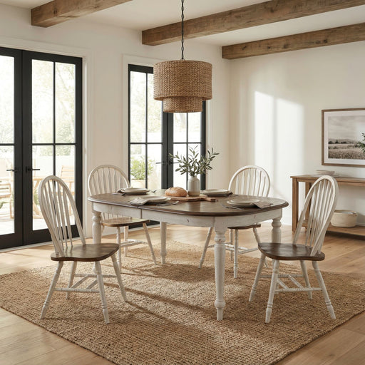 Carolina Crossing - Dining Room Leg Table Set – 5 Piece Dining Room Sets by Liberty Furniture at Furniture Wholesale Plus , Nashville furniture store