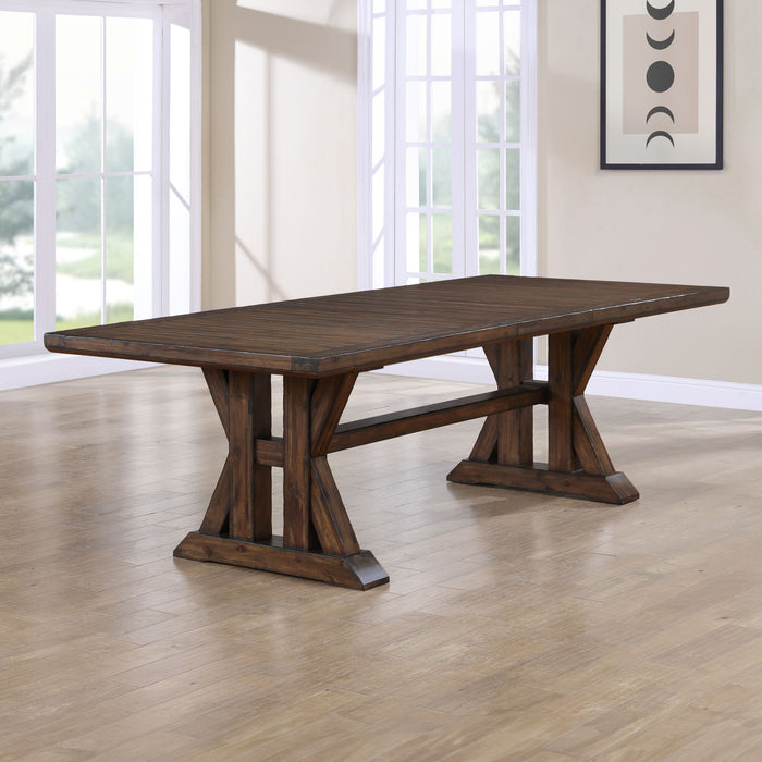 Auburn - Table With 2 / 20" Table Leaves - Dark Brown – Dining Tables by Steve Silver Furniture at Furniture Wholesale Plus , Nashville furniture store