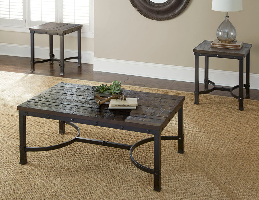 Ambrose - 3 Piece Table Set - Brown – Table Sets by Steve Silver Furniture at Furniture Wholesale Plus , Nashville furniture store