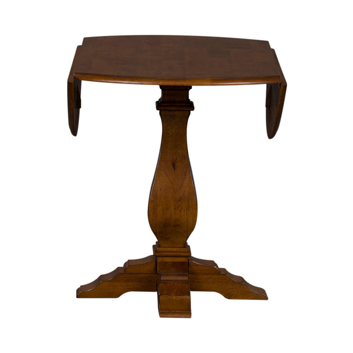 Creations - Round Drop Leaf Table - Dark Brown – Dining Tables by Liberty Furniture at Furniture Wholesale Plus , Nashville furniture store
