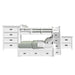 Hampton Kids - Bunk With Staircase And Trundle Bedroom Set – 3 Piece Bedroom Sets by Elements International at Furniture Wholesale Plus , Nashville furniture store