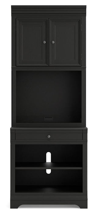 Beckincreek - Bookcase With Door Hutch - Black – Standard Bookcases by Signature Design by Ashley® at Furniture Wholesale Plus , Nashville furniture store