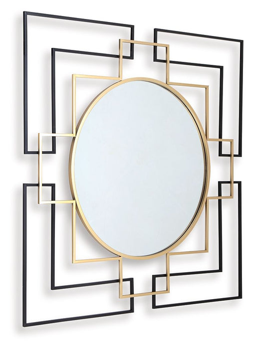 Oceanal - Accent Mirror - Black / Gold Finish – Accent Mirrors by Signature Design by Ashley® at Furniture Wholesale Plus , Nashville furniture store