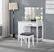 Elijah - Vanity Set With Lighting & Stool - White And Dark Gray – Vanity Sets by CoasterEveryday at Furniture Wholesale Plus , Nashville furniture store