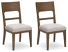 Cabalynn - Dining Uph Side Chair (Set of 2) - Oatmeal / Light Brown – Chair Sets by Signature Design by Ashley® at Furniture Wholesale Plus , Nashville furniture store