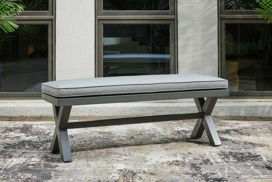 Elite Park - Bench With Cushion - Gray – Benches by Signature Design by Ashley® at Furniture Wholesale Plus , Nashville furniture store