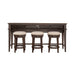 Mill Creek - 4 Piece Console Set (Bar Console & 3 Stools) - Peppercorn – 4 Piece Living Room Sets by Liberty Furniture at Furniture Wholesale Plus , Nashville furniture store