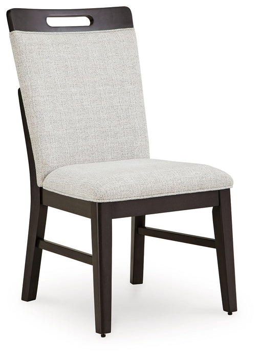 Neymorton - Dining Upholstered Side Chair (Set of 2) - Light Gray / Brown – Chair Sets by Signature Design by Ashley® at Furniture Wholesale Plus , Nashville furniture store