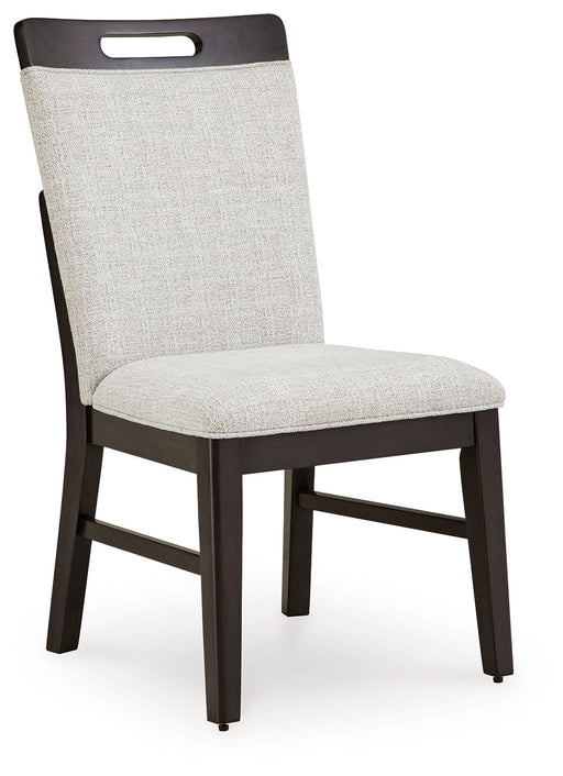 Neymorton - Dining Upholstered Side Chair (Set of 2) - Light Gray / Brown – Chair Sets by Signature Design by Ashley® at Furniture Wholesale Plus , Nashville furniture store