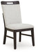 Neymorton - Dining Upholstered Side Chair (Set of 2) - Light Gray / Brown – Chair Sets by Signature Design by Ashley® at Furniture Wholesale Plus , Nashville furniture store