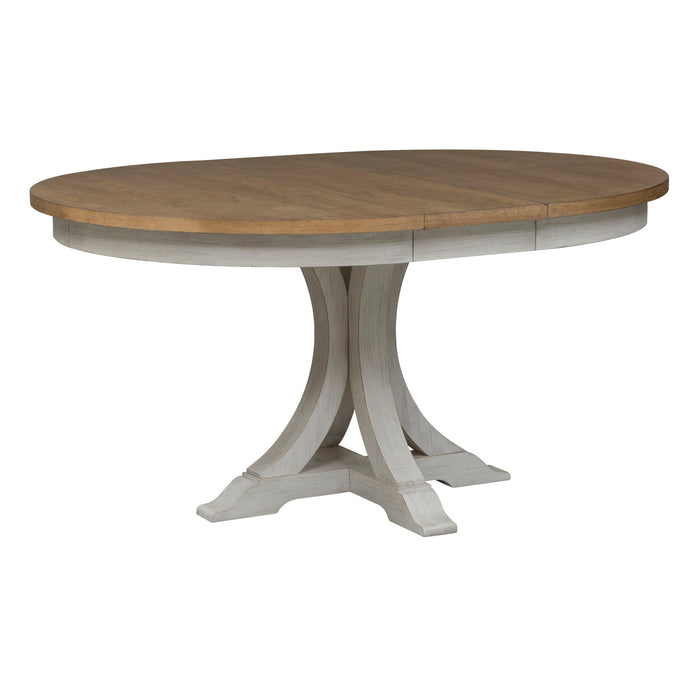 Farmhouse Reimagined - Pedestal Table Set – 5 Piece Dining Room Sets by Liberty Furniture at Furniture Wholesale Plus , Nashville furniture store