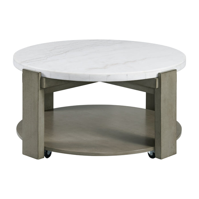 Rosamel - Round Coffee Table - Gray – Coffee Tables by Elements International at Furniture Wholesale Plus , Nashville furniture store