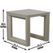 Dalilah - Patio Square End Table - Gray – End Tables by Steve Silver Furniture at Furniture Wholesale Plus , Nashville furniture store