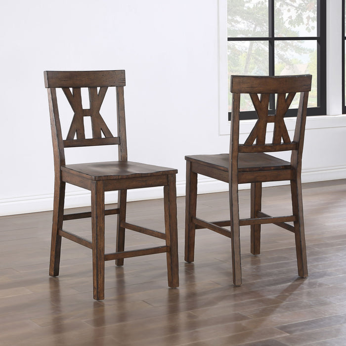 Auburn - Counter Stool (Set of 2) - Dark Brown – Stool Sets by Steve Silver Furniture at Furniture Wholesale Plus , Nashville furniture store
