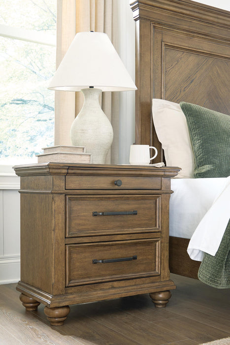 Karallin - Three Drawer Night Stand - Medium Brown – Accent Nightstands by Signature Design by Ashley® at Furniture Wholesale Plus , Nashville furniture store