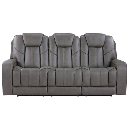 Daniel - Triple Power Leather Theater Sofa - Gray – Reclining Sofas by Steve Silver Furniture at Furniture Wholesale Plus , Nashville furniture store