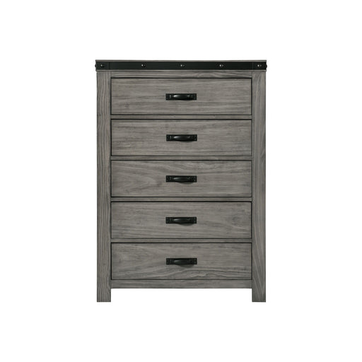 Wade - 5-Drawer Chest - Black Finish – Accent Chests by Elements International at Furniture Wholesale Plus , Nashville furniture store