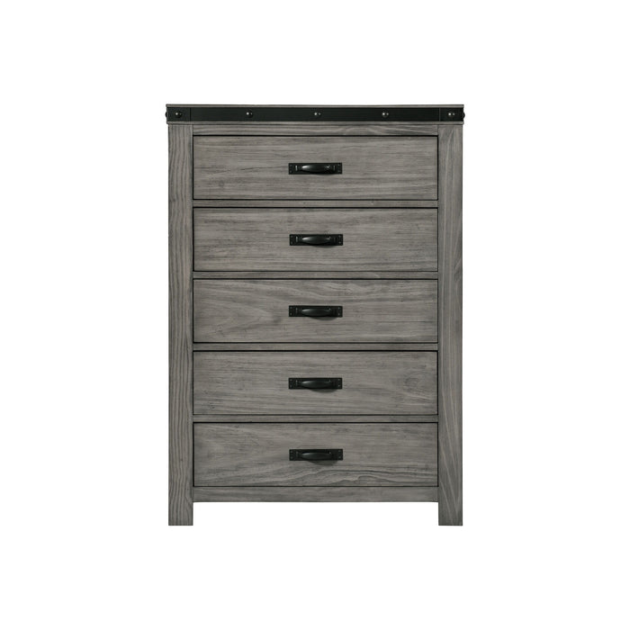 Wade - 5-Drawer Chest - Black Finish – Accent Chests by Elements International at Furniture Wholesale Plus , Nashville furniture store
