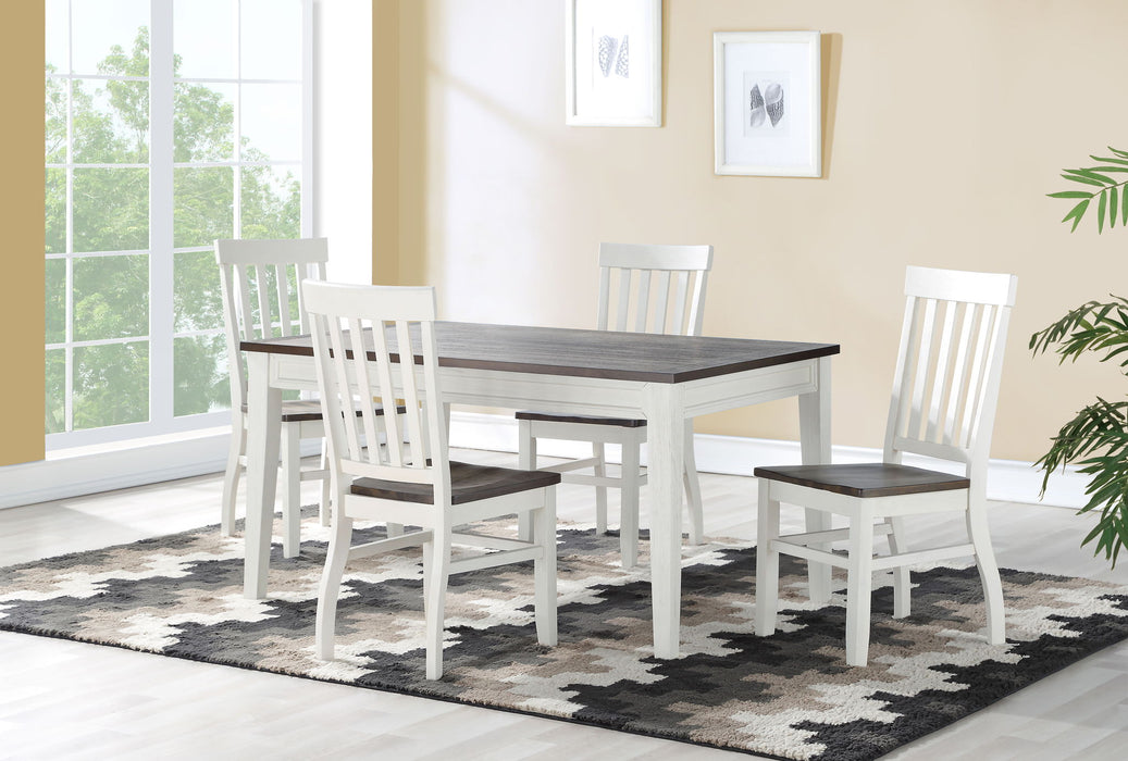 Caylie - 5 Piece Dining Set - White – 5 Piece Dining Room Sets by Steve Silver Furniture at Furniture Wholesale Plus , Nashville furniture store