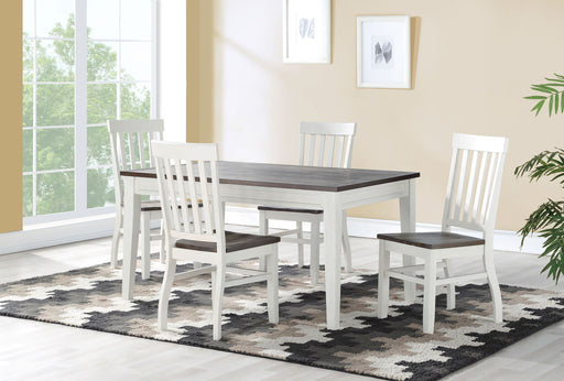 Caylie - 5 Piece Dining Set - White – 5 Piece Dining Room Sets by Steve Silver Furniture at Furniture Wholesale Plus , Nashville furniture store