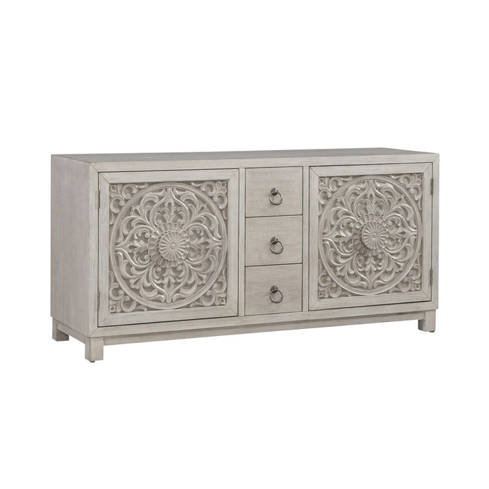 Sundance - 2 Door 3 Drawer Wood Accent Cabinet - Antique Linen – Accent Cabinets by Liberty Furniture at Furniture Wholesale Plus , Nashville furniture store