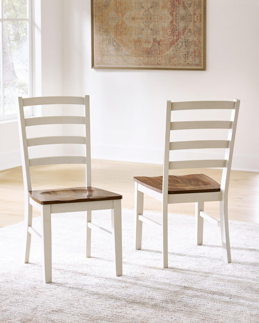 Brinfern - Dining Room Side Chair (Set of 2) - Brown / Antique White – Chair Sets by Signature Design by Ashley® at Furniture Wholesale Plus , Nashville furniture store