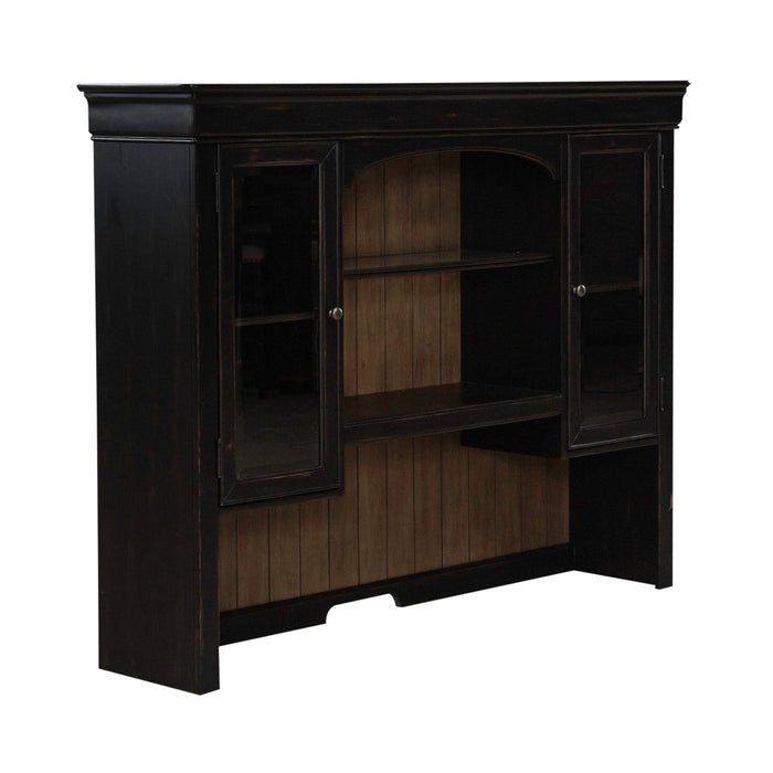 Meritage - Jr Executive Credenza Hutch - Aged Charcoal – Hutches by Liberty Furniture at Furniture Wholesale Plus , Nashville furniture store