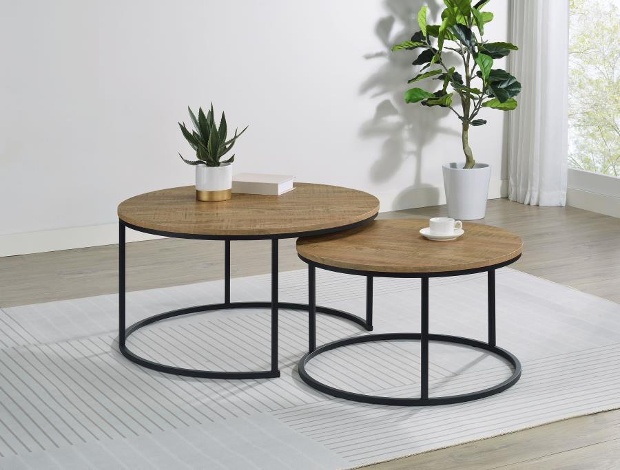 Lainey - 2 Piece Round Nesting Coffee Table - Mango – Nesting Tables by Coaster Fine Furniture at Furniture Wholesale Plus , Nashville furniture store