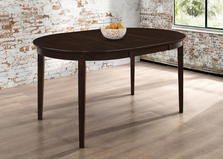 Gabriel - Oval Extension Leaf Dining Table - Cappuccino – Dining Tables with Extensions by CoasterEveryday at Furniture Wholesale Plus , Nashville furniture store