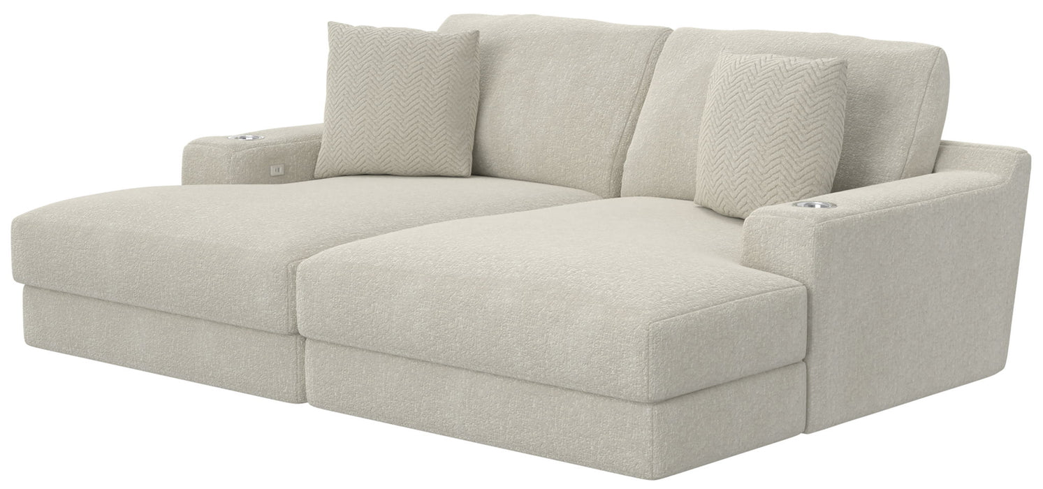 Cozy - 2 Piece Double Wide Chaise With USB Charging Ports – Stationary Sectionals by Jackson at Furniture Wholesale Plus , Nashville furniture store