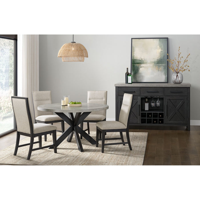 Axel - Round Dining Table - Espresso / Light Gray – Dining Tables by Elements International at Furniture Wholesale Plus , Nashville furniture store