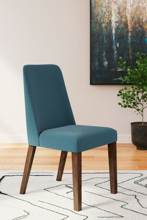 Lyncott - Dining Uph Side Chair (Set of 2) - Blue / Brown – Chair Sets by Signature Design by Ashley® at Furniture Wholesale Plus , Nashville furniture store