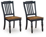 Clorazi - Dining Room Side Chair (Set of 2) - Black / Brown – Chair Sets by Signature Design by Ashley® at Furniture Wholesale Plus , Nashville furniture store