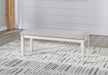 Robbinsdale - Large Upholstered Dining Room Bench - Antique White – Upholstered Benches by Signature Design by Ashley® at Furniture Wholesale Plus , Nashville furniture store