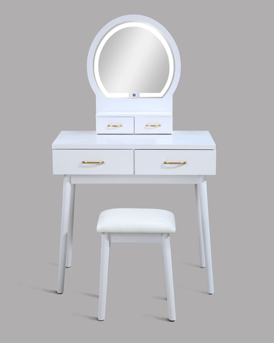 Cecilia - Vanity Table & Stool – Vanity Sets by Crown Mark at Furniture Wholesale Plus , Nashville furniture store