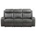 Raelynn - Upholstered Track Arm Motion Sofa - Gray – Reclining Sofas by Coaster Fine Furniture at Furniture Wholesale Plus , Nashville furniture store