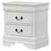 Louis Philippe - 2-Drawer Nightstand Bedside Table - White – Accent Nightstands by Coaster Fine Furniture at Furniture Wholesale Plus , Nashville furniture store