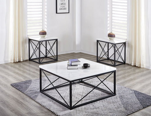 Skyler - 3 Piece Table Set - White – Table Sets by Steve Silver Furniture at Furniture Wholesale Plus , Nashville furniture store