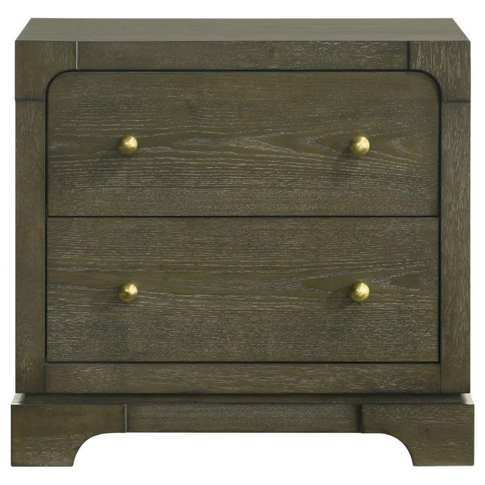 Gran Park - 2-Drawer Nightstand Bedside Table - Dark Cocoa – Nightstands w/ Charging Stations by Coaster Fine Furniture at Furniture Wholesale Plus , Nashville furniture store