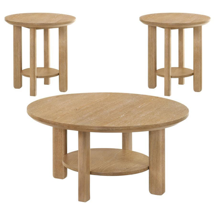 Ottowa - Round Wood Coffee Table Set – Table Sets by Coaster Fine Furniture at Furniture Wholesale Plus , Nashville furniture store