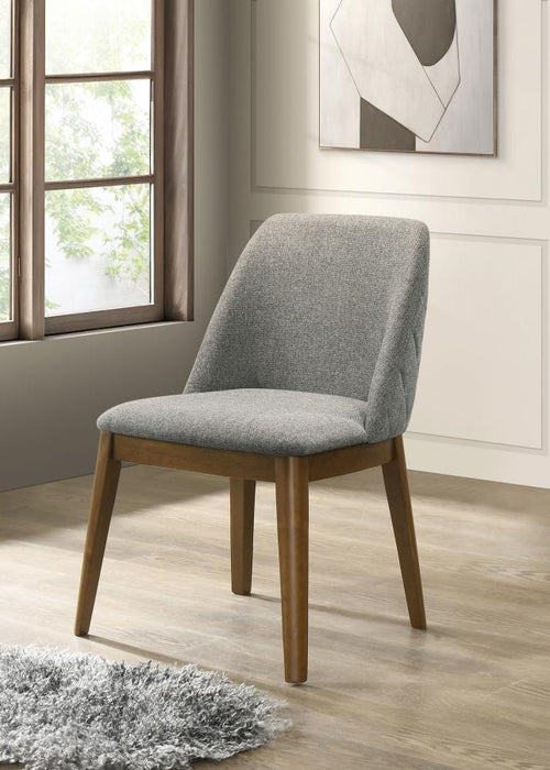 Franklin - Upholstered Dining Side Chair (Set of 2) - Gray – Chair Sets by Coaster Fine Furniture at Furniture Wholesale Plus , Nashville furniture store