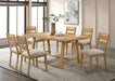 Duncan - 7 Piece Rectangular Wood Dining Table Set - Washed Oak – 7 Piece Dining Room Sets by Coaster Fine Furniture at Furniture Wholesale Plus , Nashville furniture store