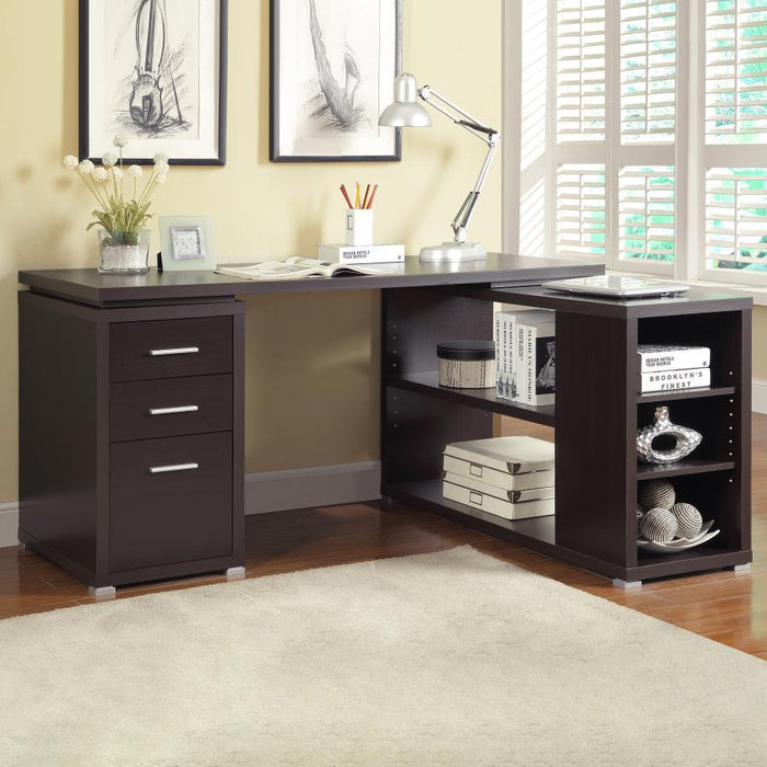 Yvette - 3-Drawer L-Shape Computer Desk - Premium Corner Desks from CoasterEveryday - Just $409! Shop now at Furniture Wholesale Plus  We are the best furniture store in Nashville, Hendersonville, Goodlettsville, Madison, Antioch, Mount Juliet, Lebanon, Gallatin, Springfield, Murfreesboro, Franklin, Brentwood