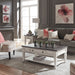 Allyson Park - 3 Piece Table Set - Wirebrushed White / Charcoal – Table Sets by Liberty Furniture at Furniture Wholesale Plus , Nashville furniture store