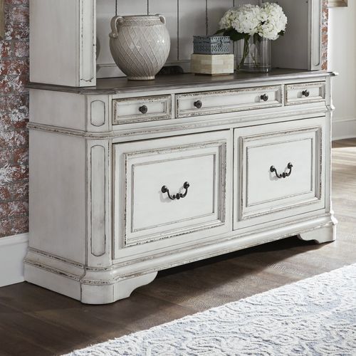 Magnolia Manor - Wood Credenza – Credenzas by Liberty Furniture at Furniture Wholesale Plus , Nashville furniture store